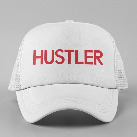 OTTO Other - NEW Hustler Logo Foam Trucker Mesh Snapback Hat WHITE